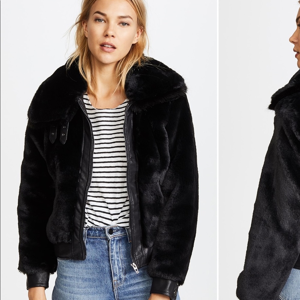 Blank faux fur jacket
